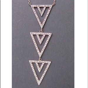 STELLA & DOT Rose Gold Pave Micro-Crystal Necklace